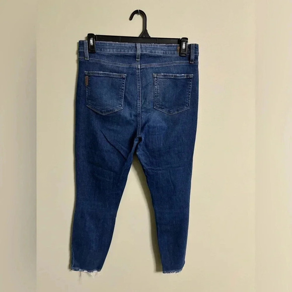 Paige Women’s Jeans Size 31 Blue Denim Stretch High Rise Hoxton Crop - Picture 2 of 8
